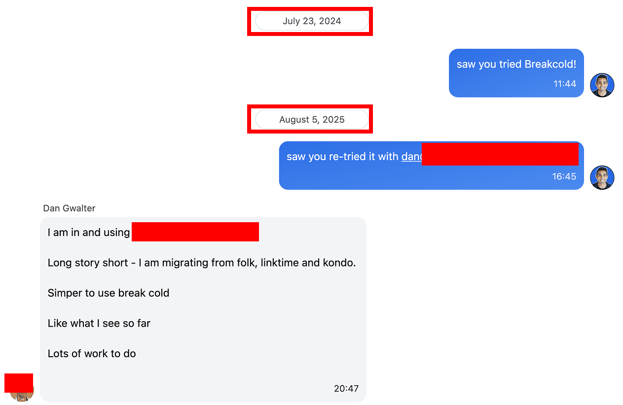 DM: migrating from Folk, linktime and kondo to Breakcold