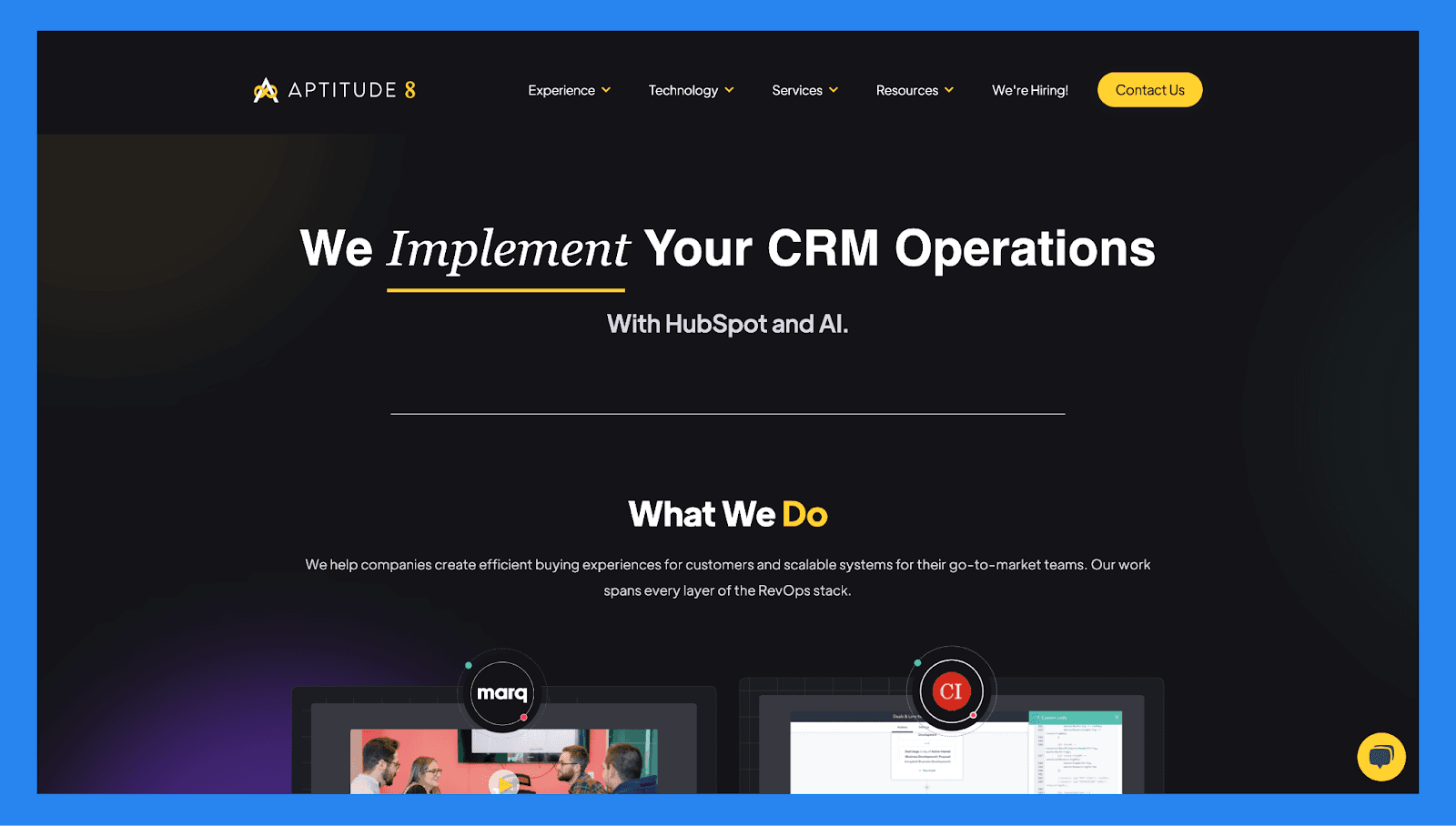 Aptitude 8 – Advanced CRM + AI consultancy backed by HubSpot Ventures