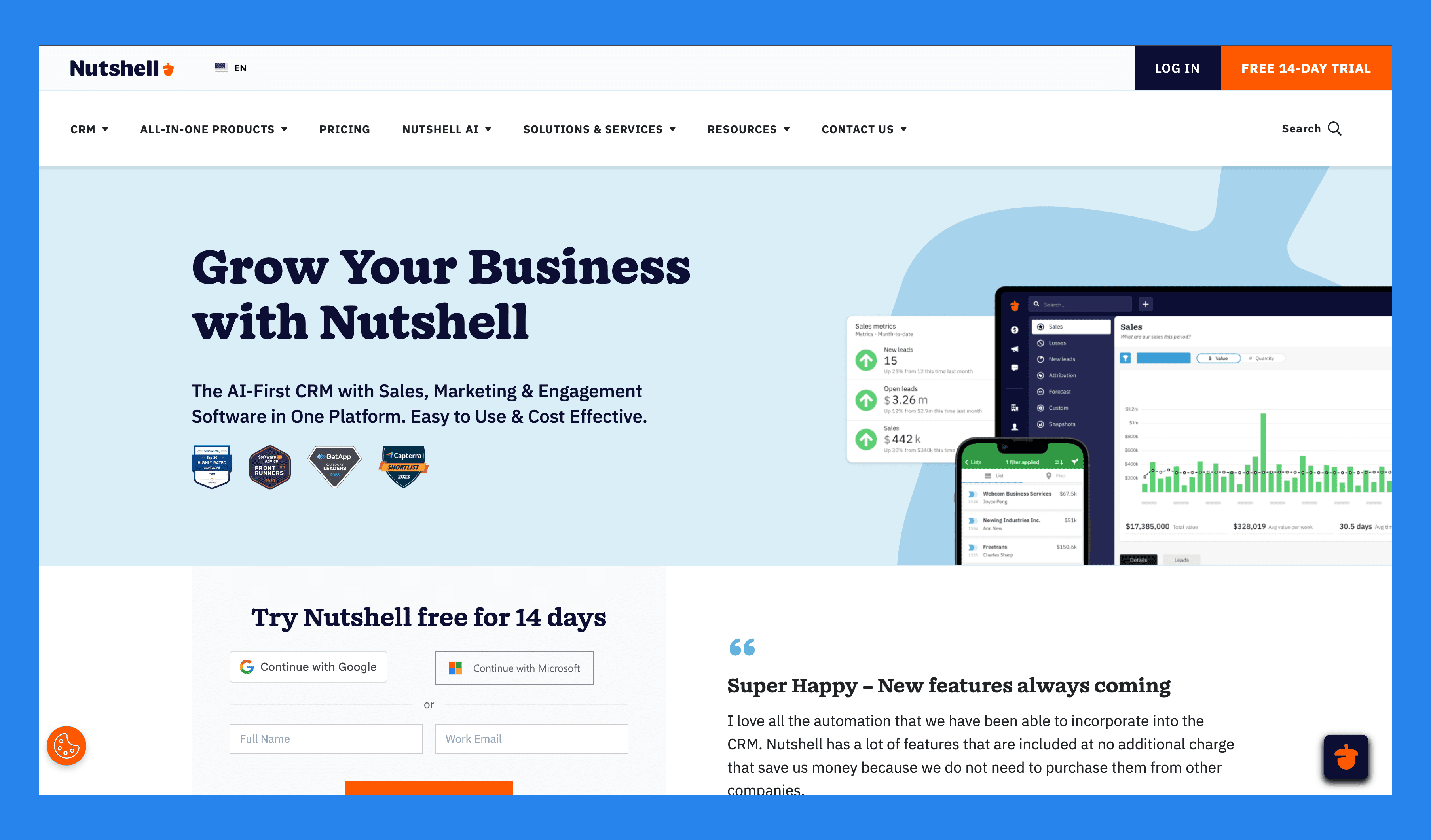 Nutshell – All-In-One CRM and Marketing Automation 