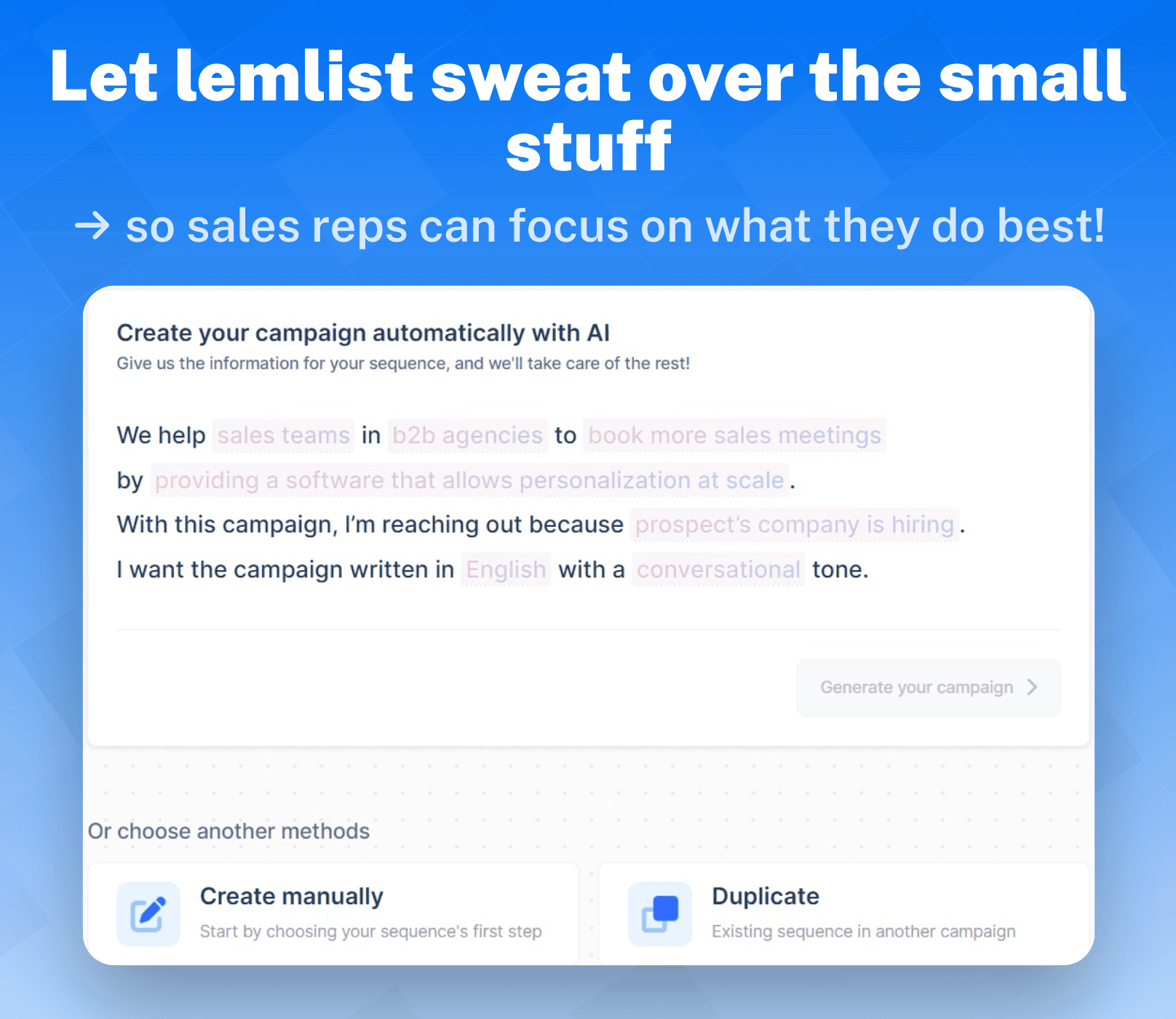 Lemlist Key Features and Functions: AI Sequences & Personalization