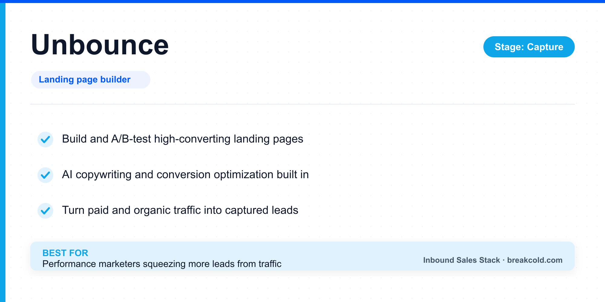 Unbounce: high-converting landing pages that turn traffic into leads