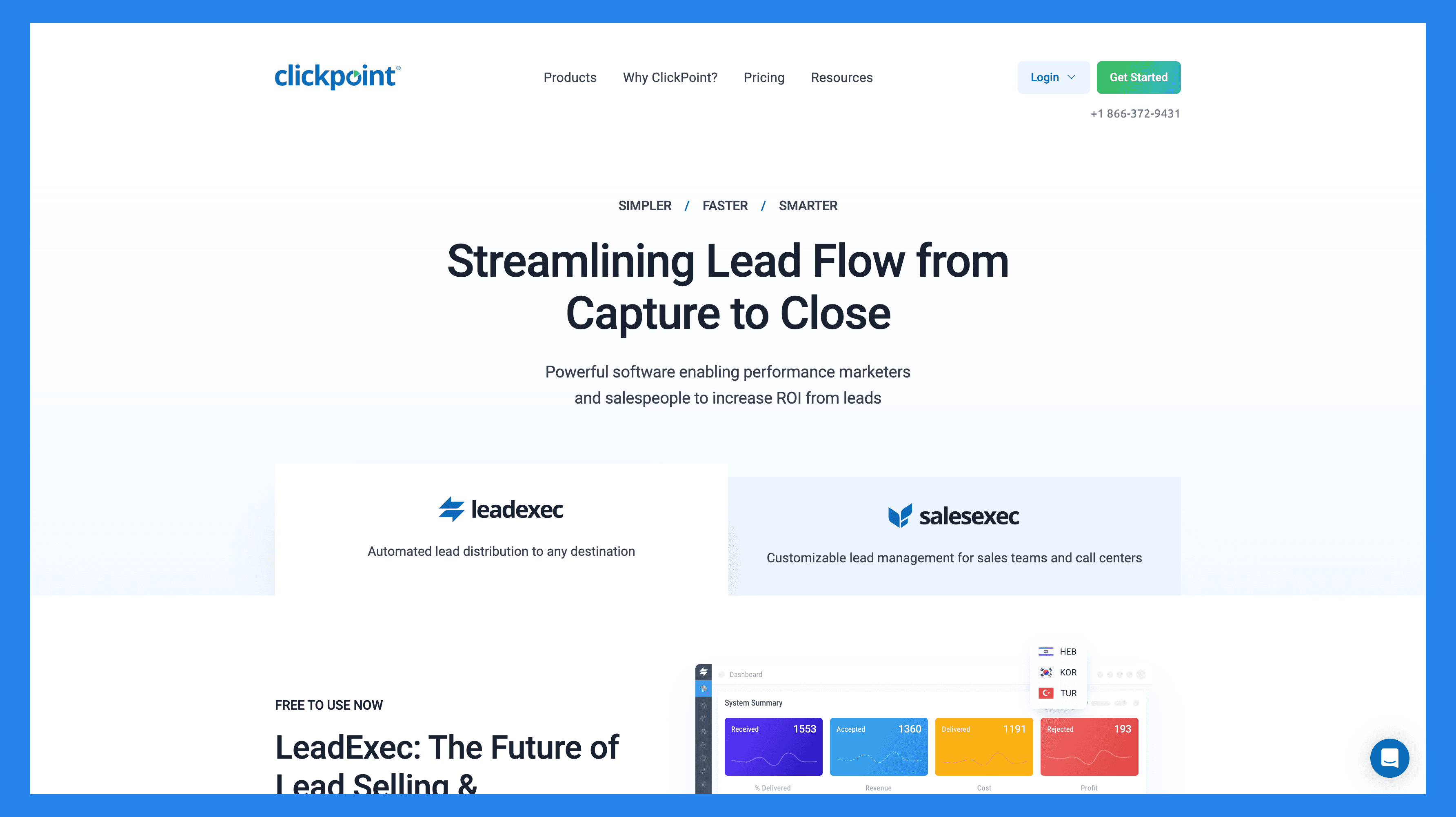 ClickPoint – Best for Speed-to-Lead and Field Sales Teams