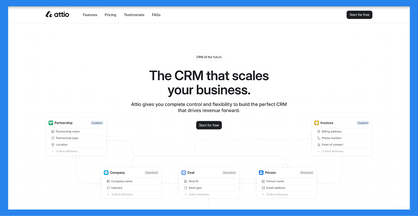 Attio – A modern, customizable CRM with data enrichment features that adapt well to SaaS workflows