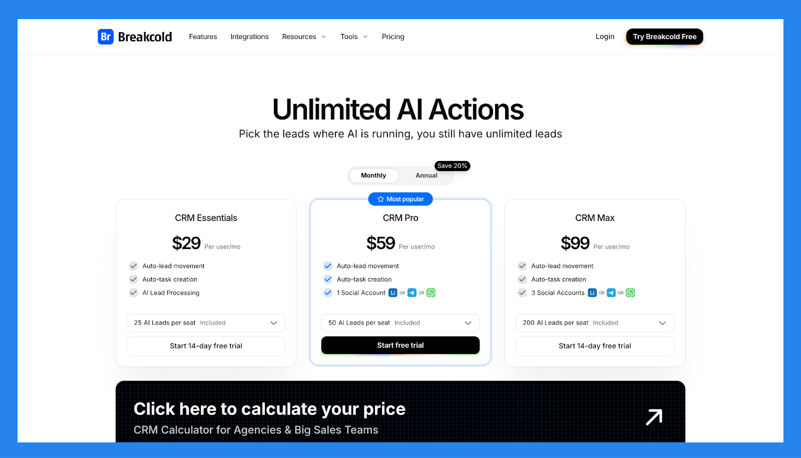 Breakcold Pricing Plans