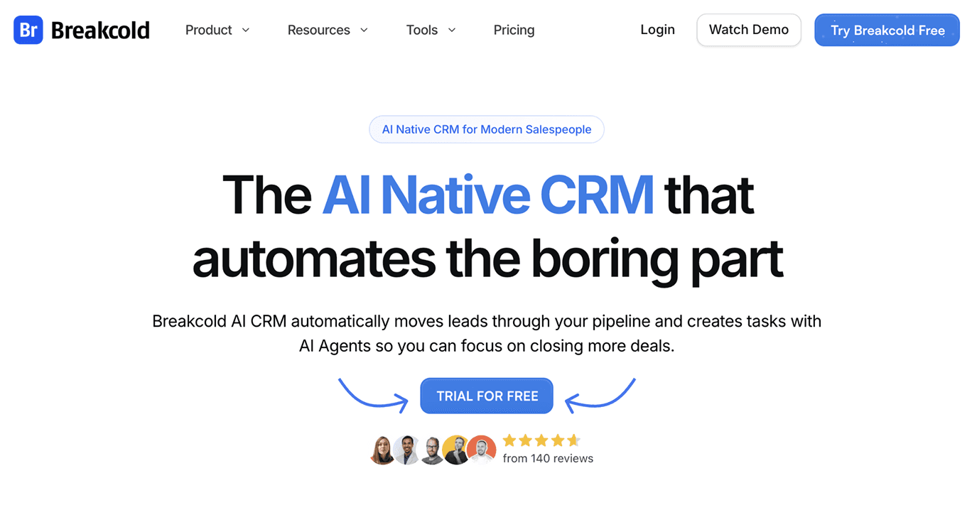 Breakcold Landing Page