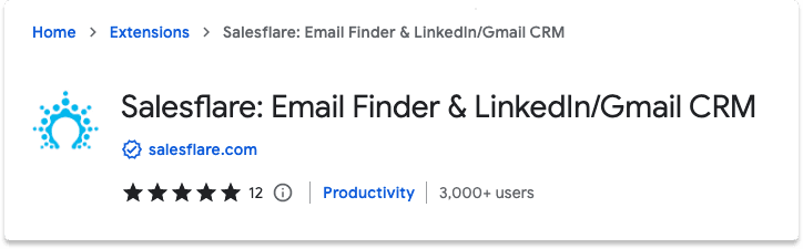 LinkedIn Chrome Extension Salesflare | Breakcold