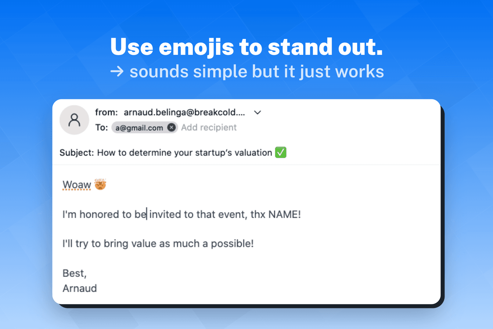 How to Send a Thank You Email for Event Invitation? Example 4