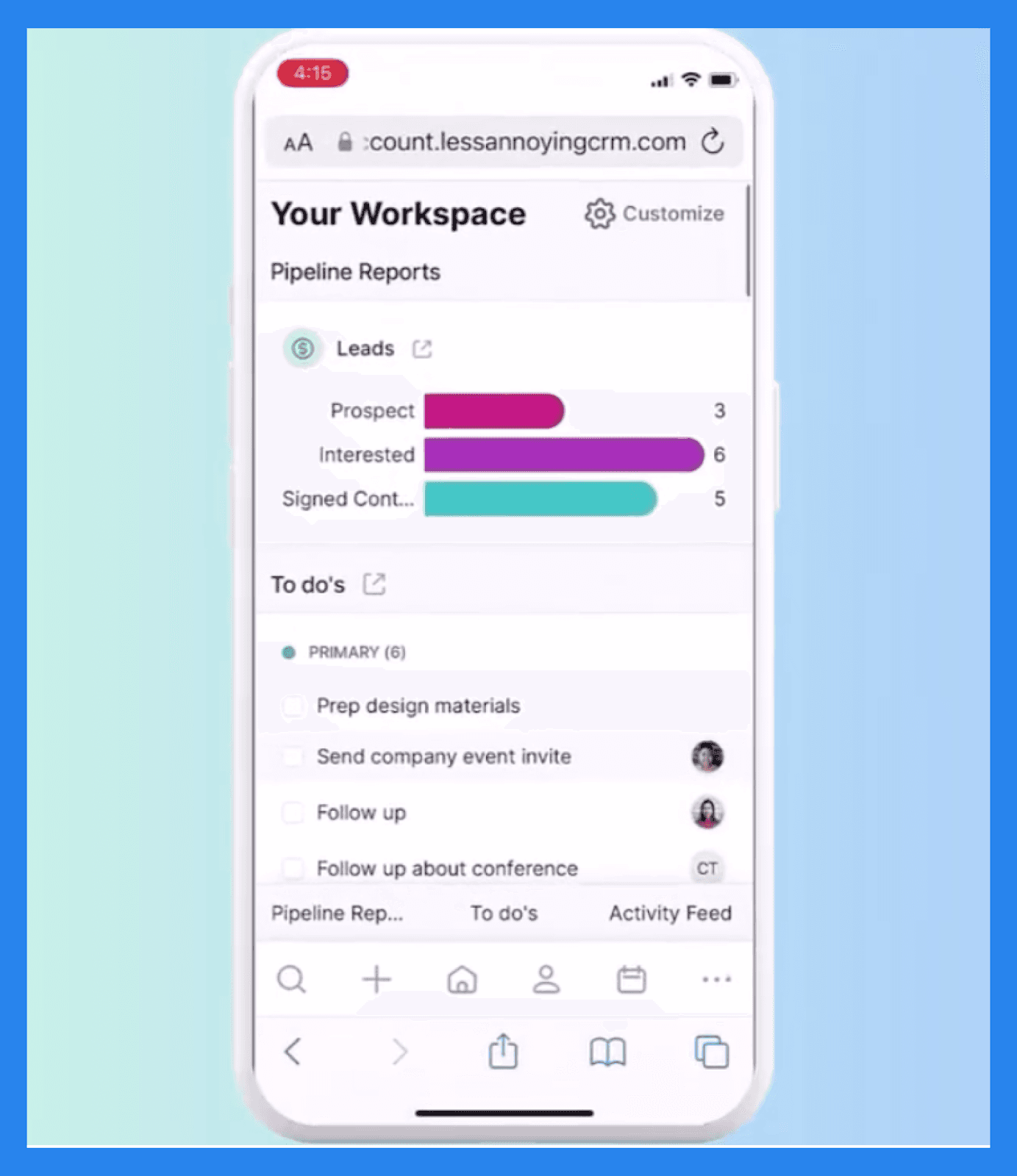 Key Features of Less Annoying CRM: Mobile Access