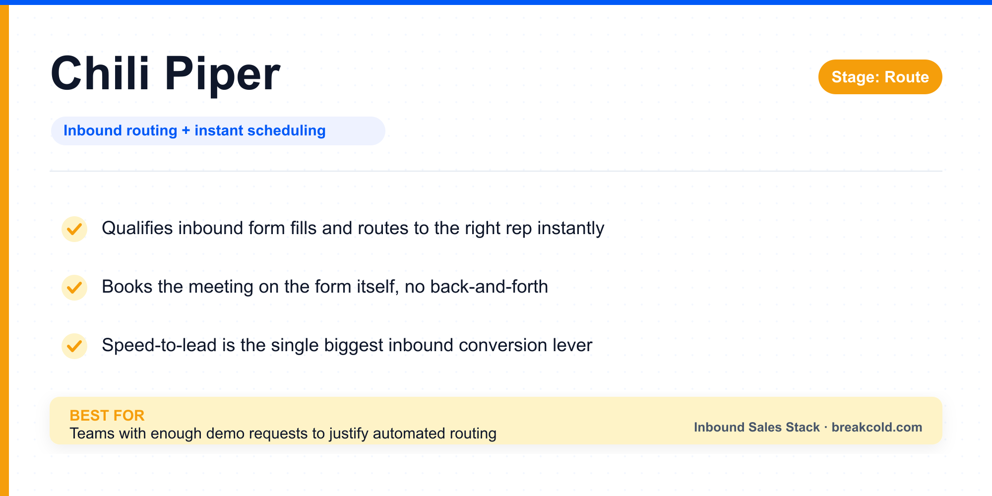 Chili Piper: inbound lead routing and instant scheduling for sales teams