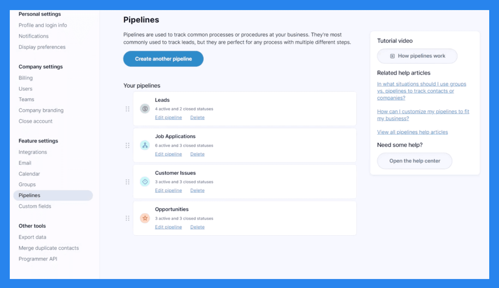 Key Features of Less Annoying CRM: Pipeline Managment