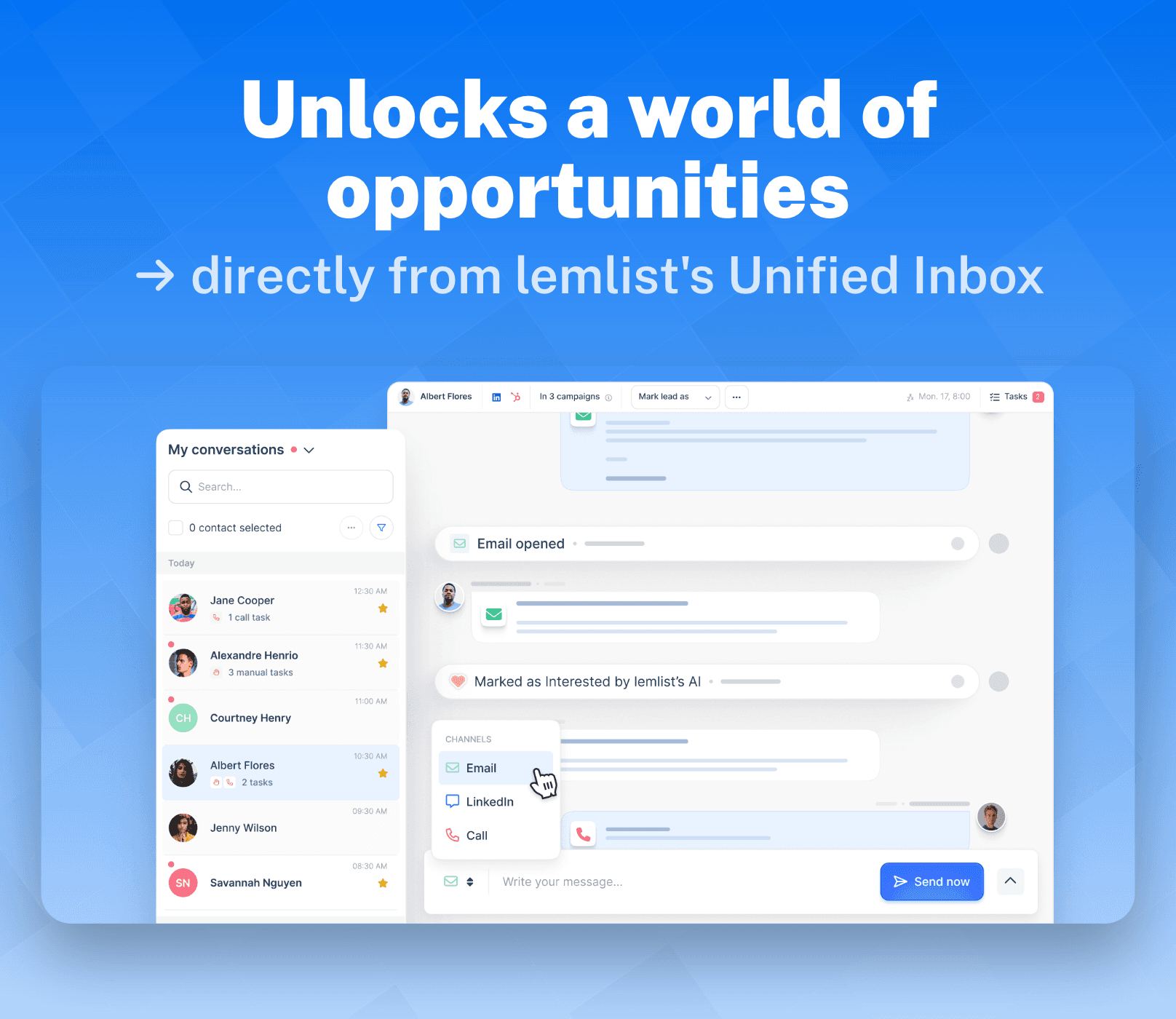 Lemlist Key Features and Functions: Unified Inbox