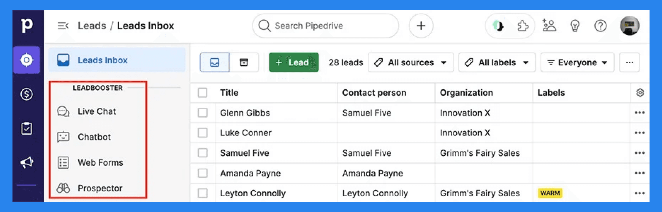 Key Features of Pipedrive: Lead/Deal Management