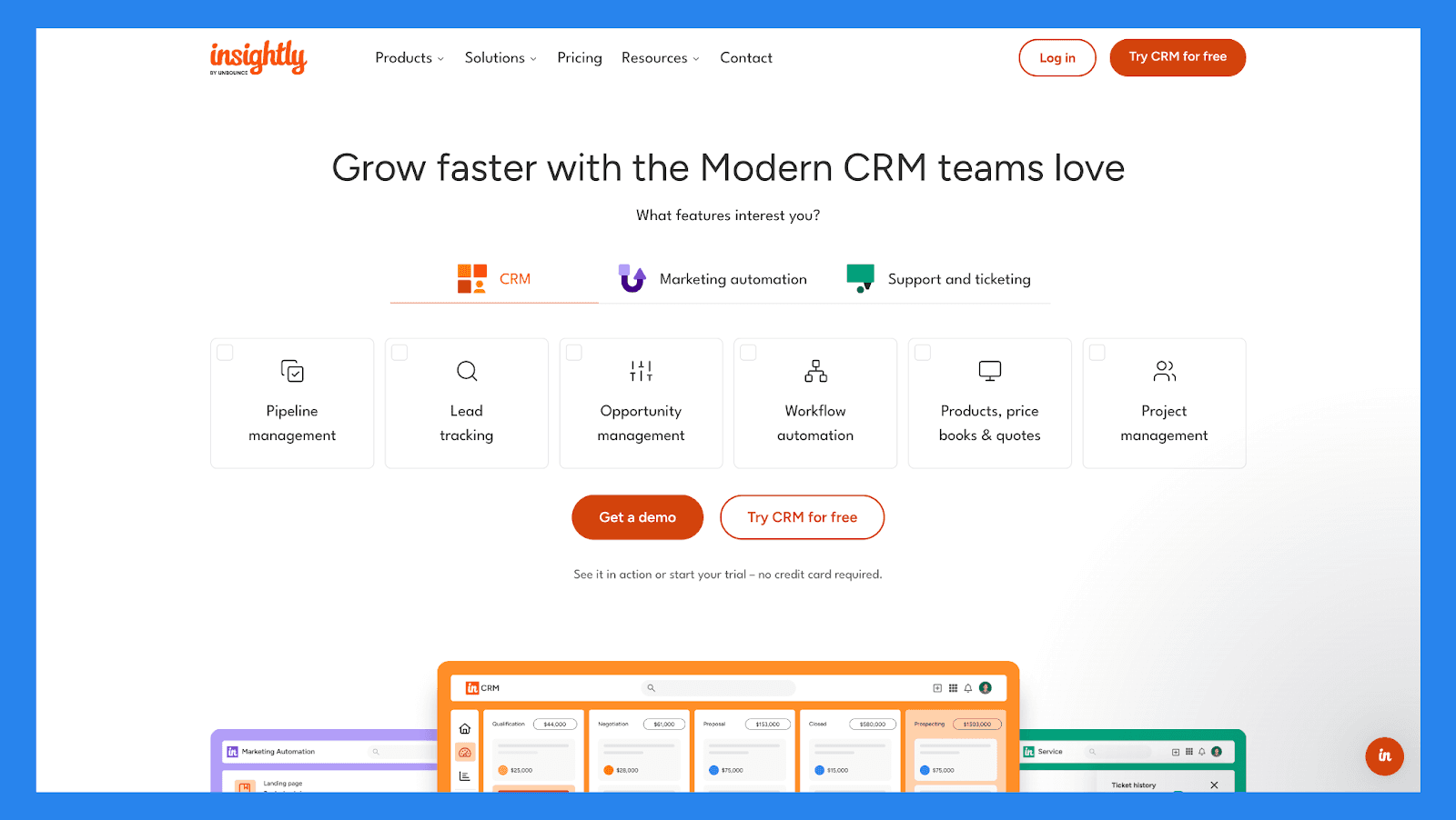 Insightly: Best for Custom Enrichment Workflows