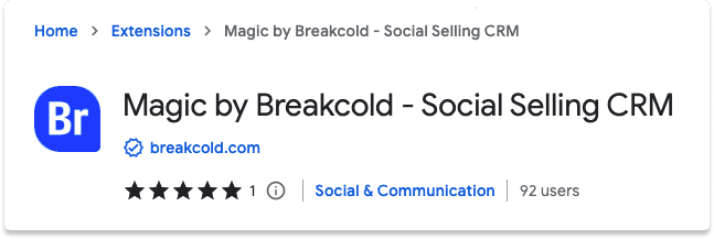 LinkedIn Chrome Extension Breakcold CRM | Breakcold