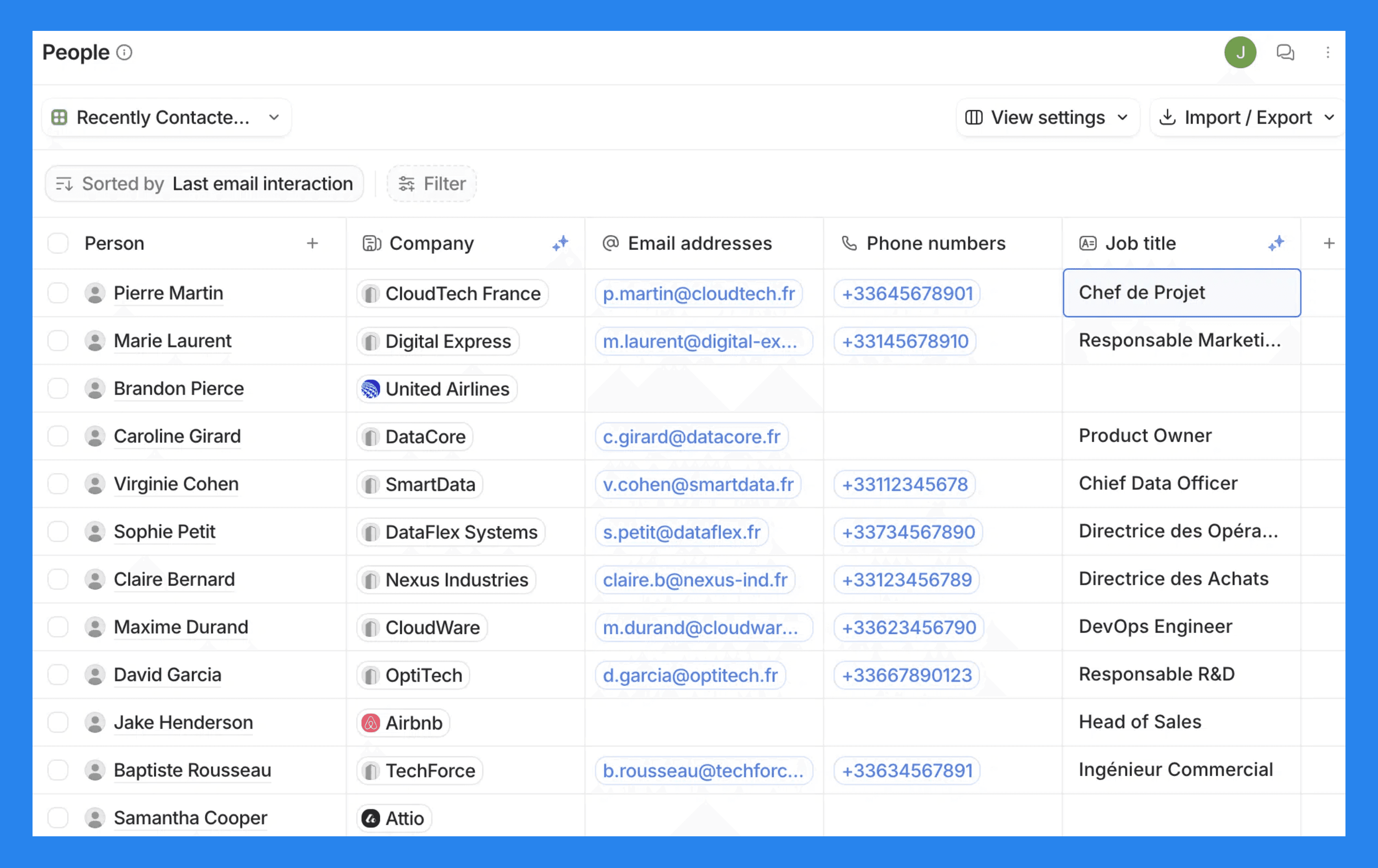 Attio’s Key Features and Functions: Contact/Company Management