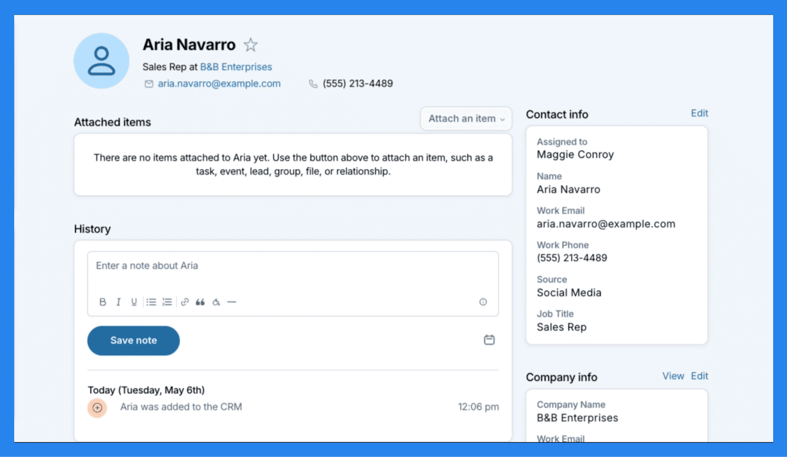 Key Features of Less Annoying CRM: Contact Management