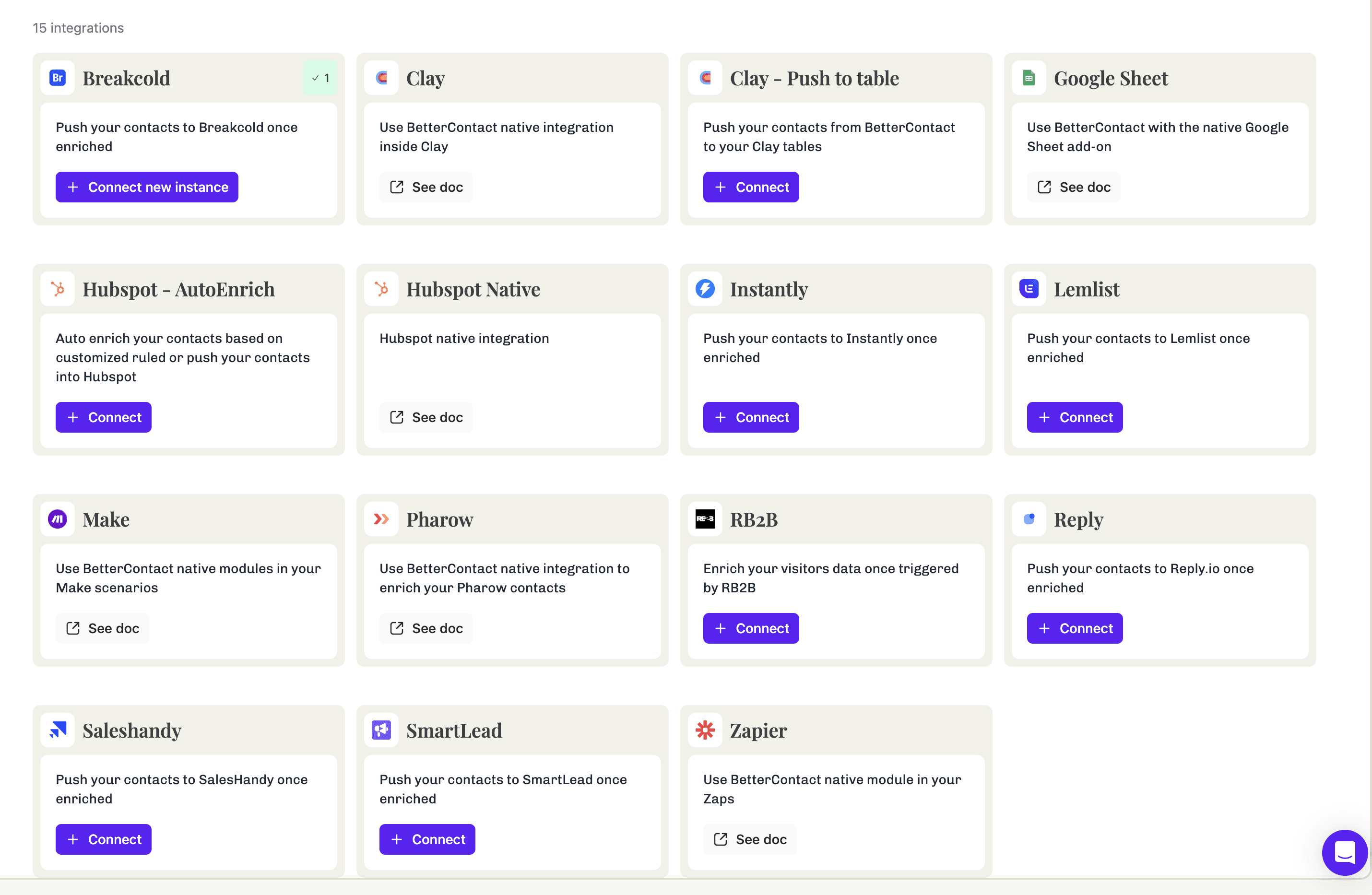 BetterContact Review Integrations