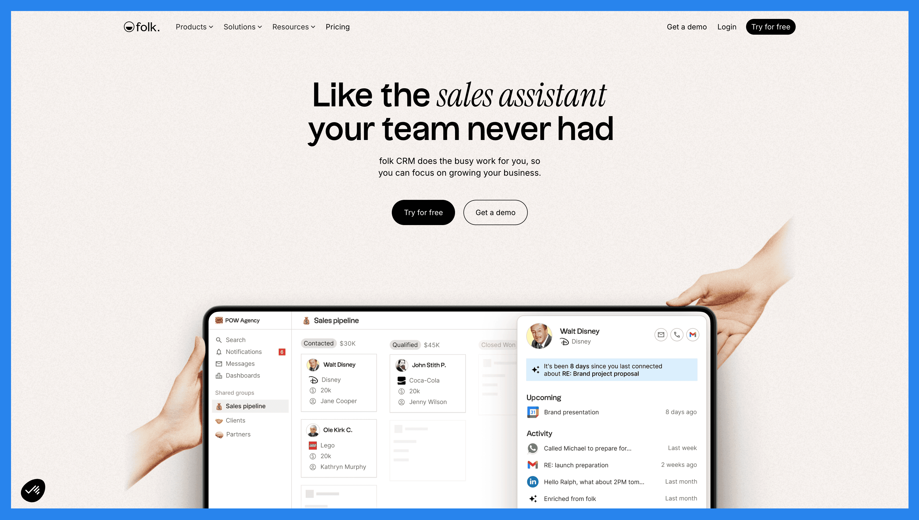 Alternatives to Nimble CRM: Folk