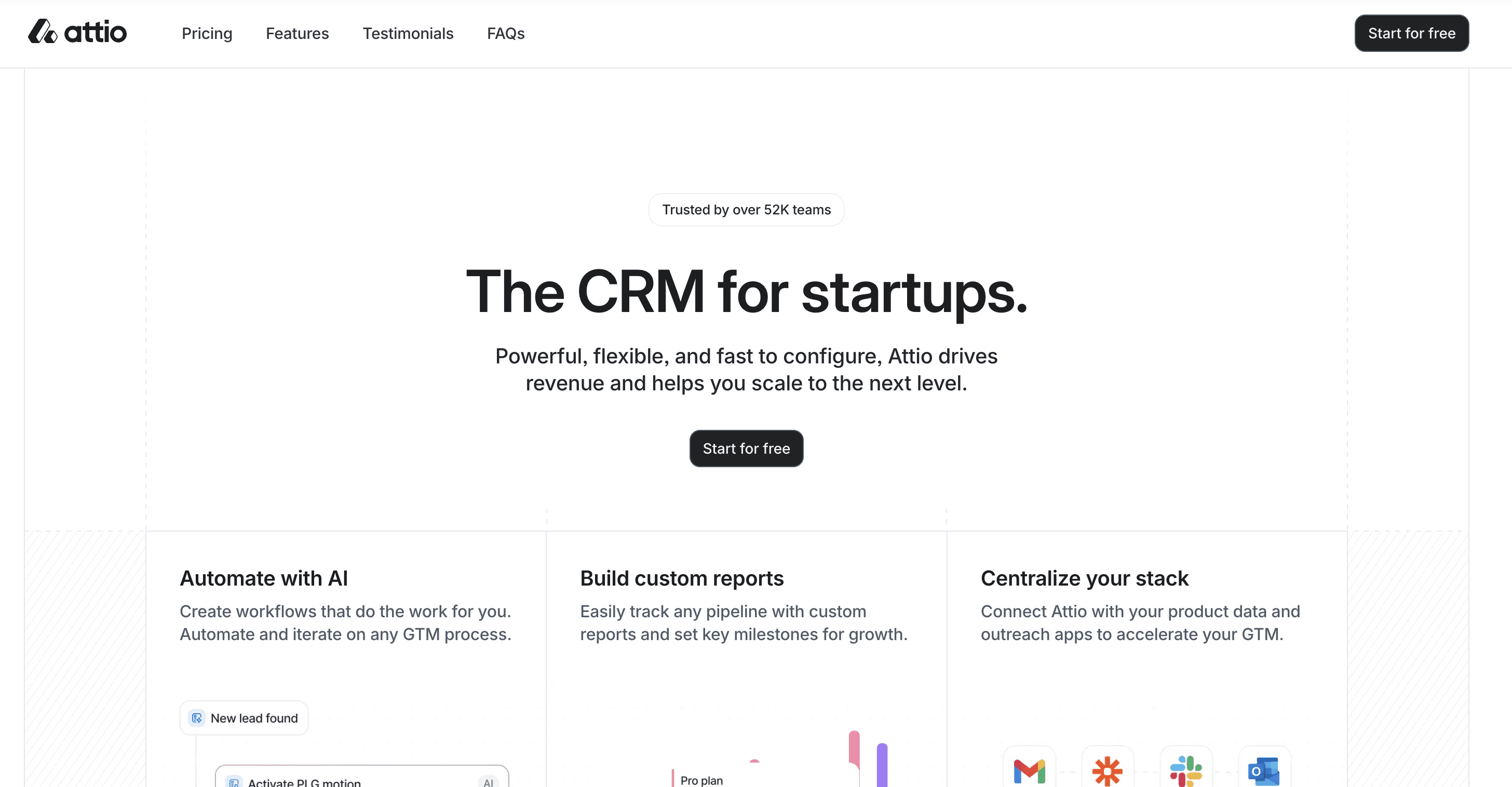 Attio AI CRM for PLG startups data model