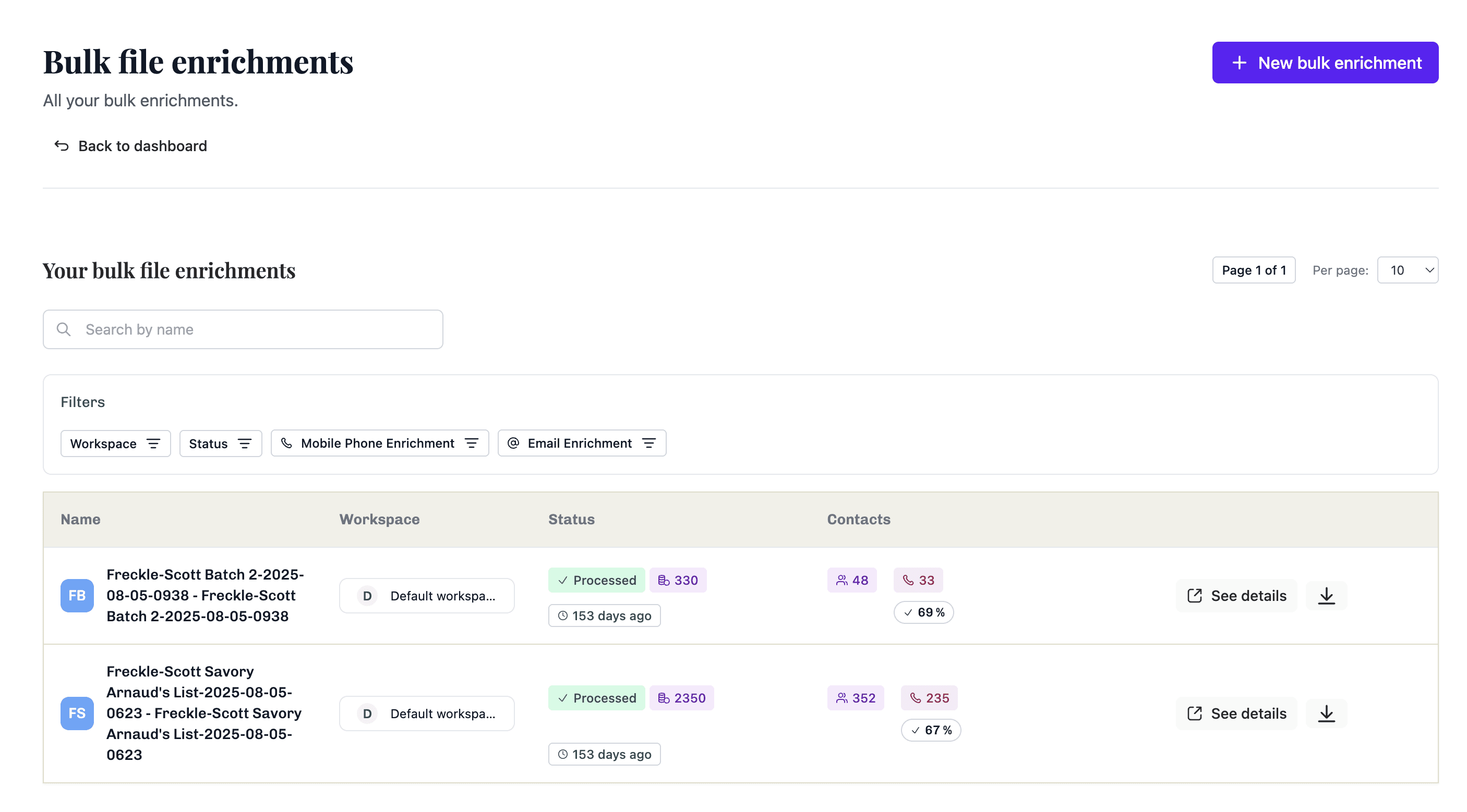 BetterContact Review Dashboard