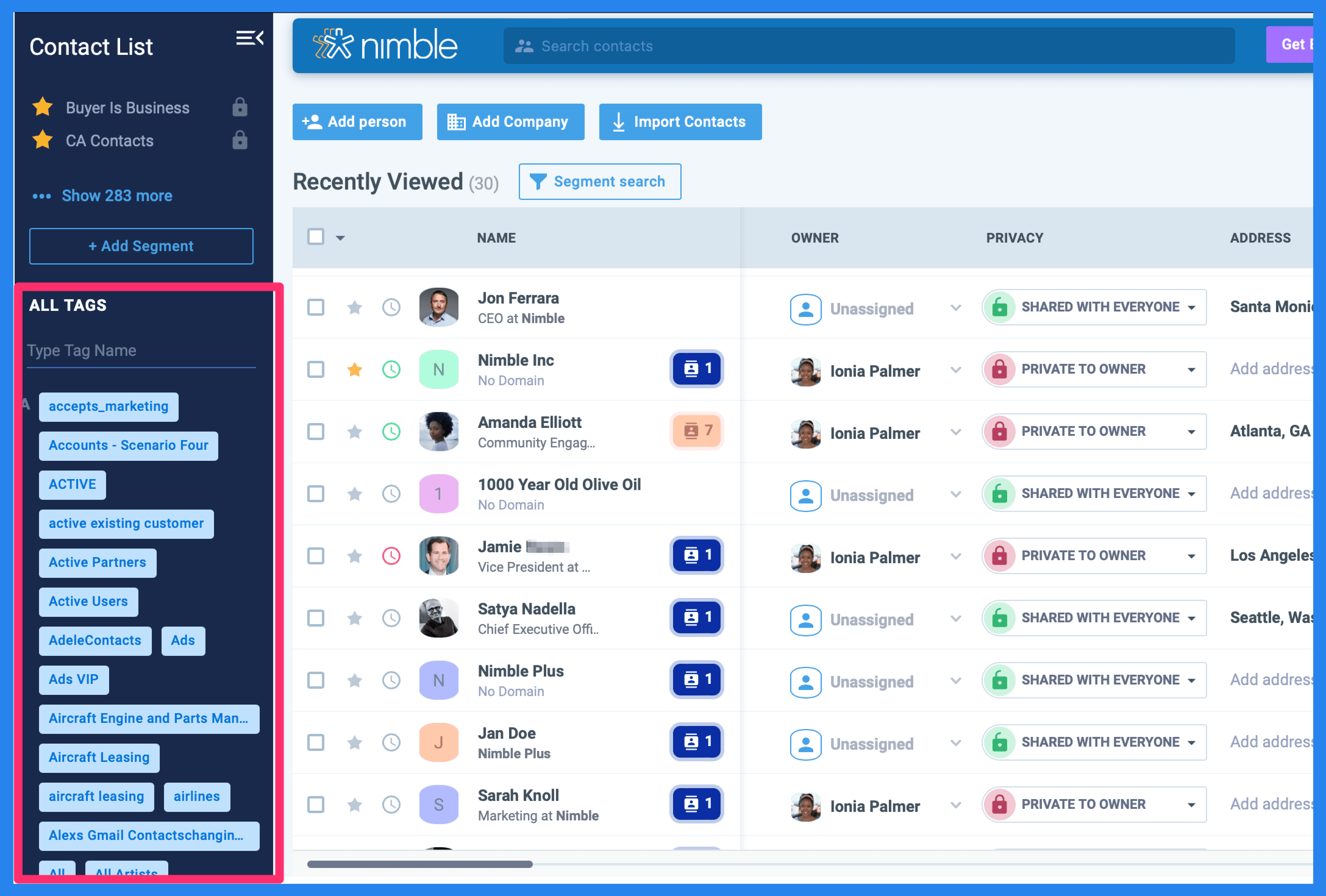 Key Features of Nimble CRM: Segmentation