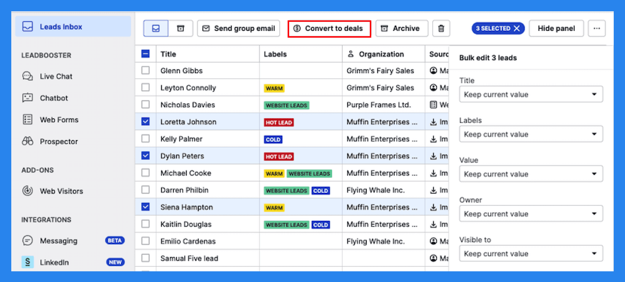 Key Features of Pipedrive: Lead/Deal Management