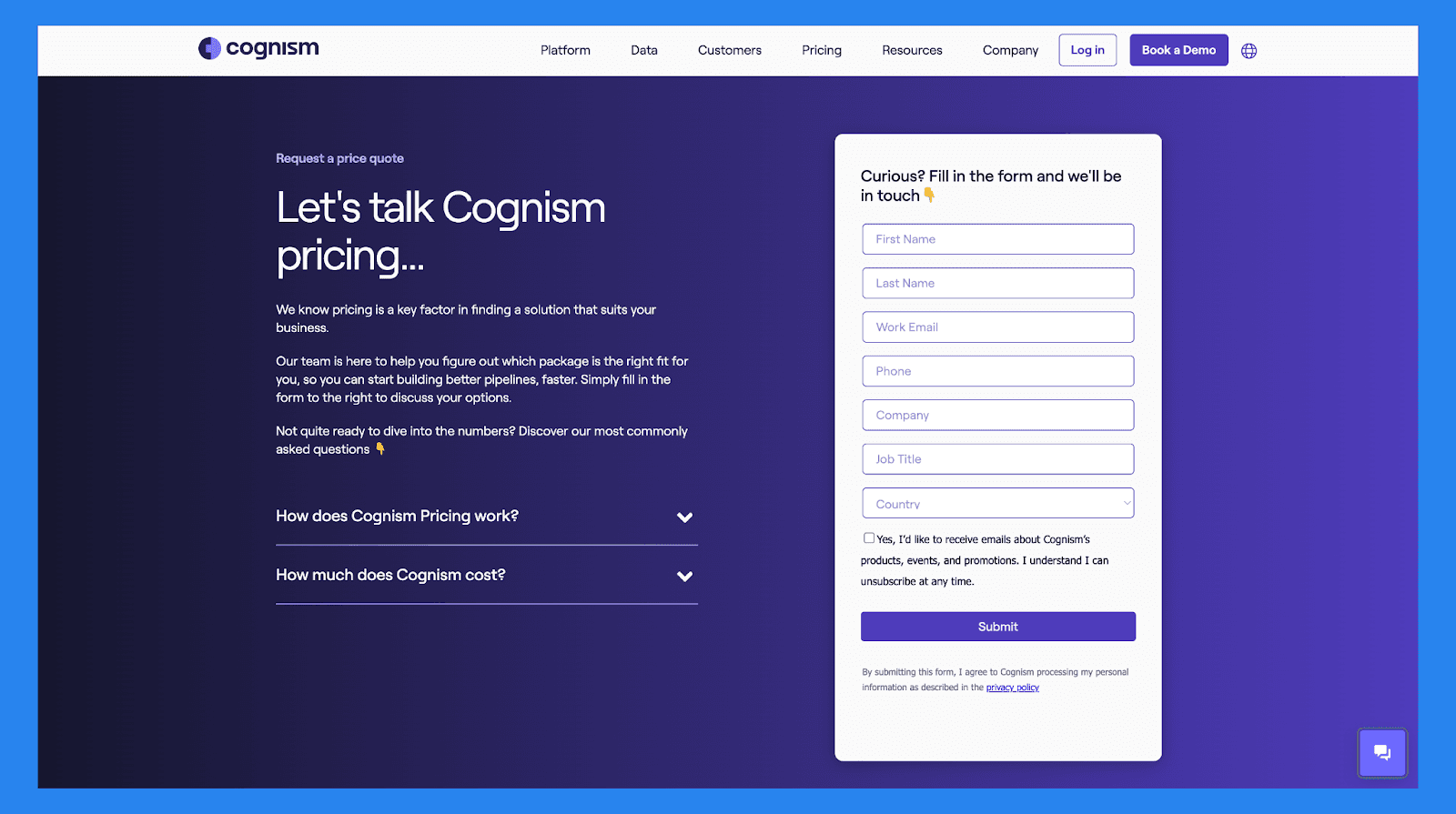 Cognism: Pricing Plans