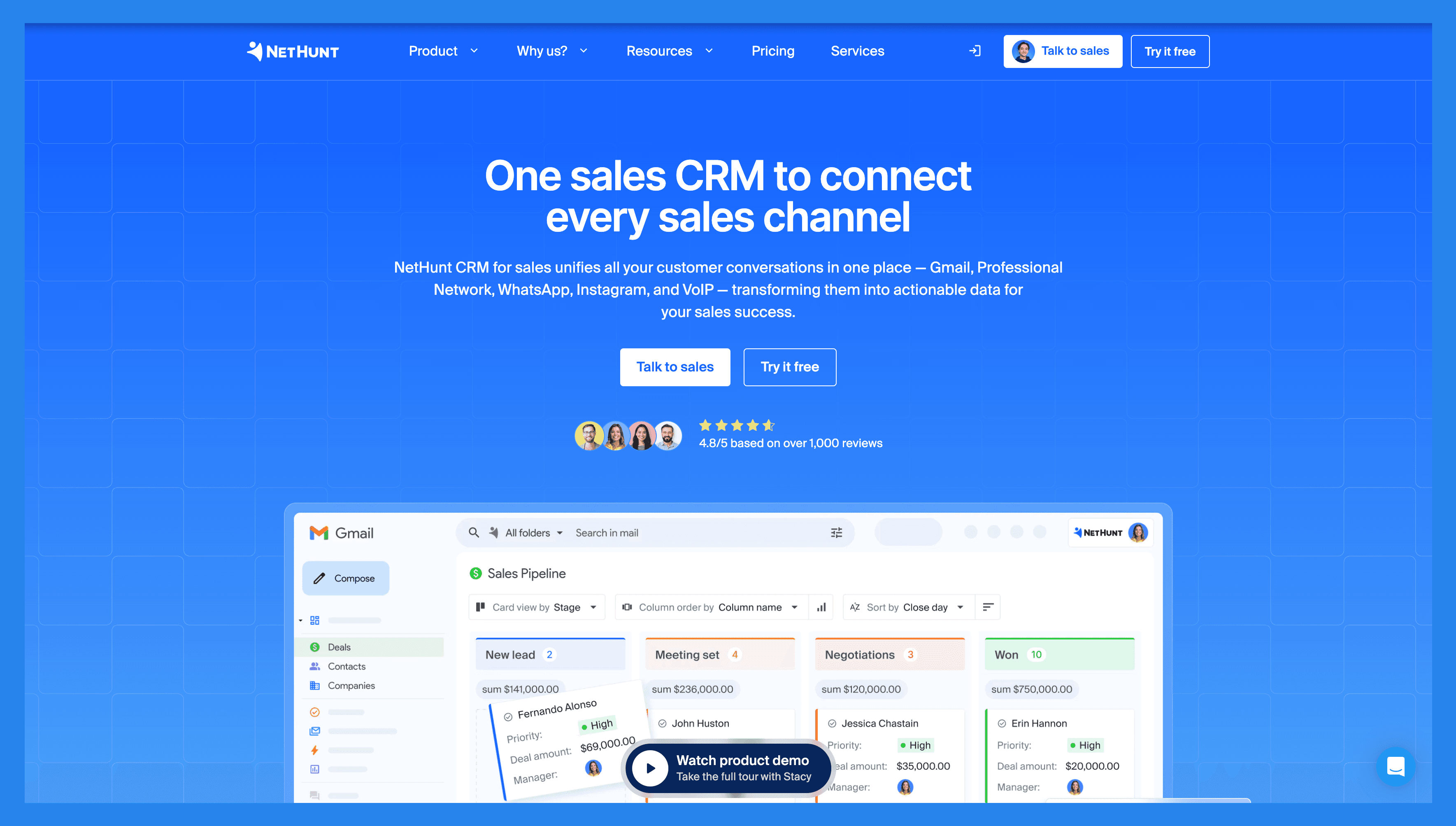 Alternatives to Nimble CRM: NetHunt