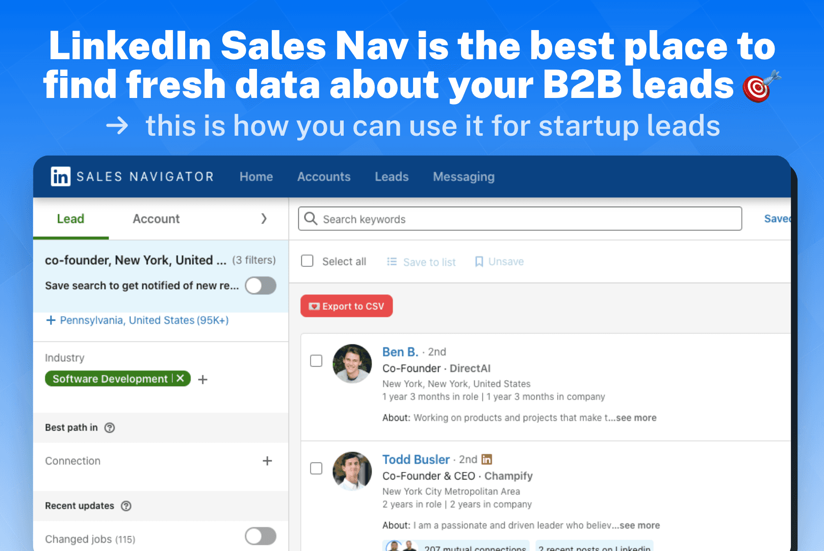 How to Identify and Connect with Tech Startups on LinkedIn Sales Navigator introduction