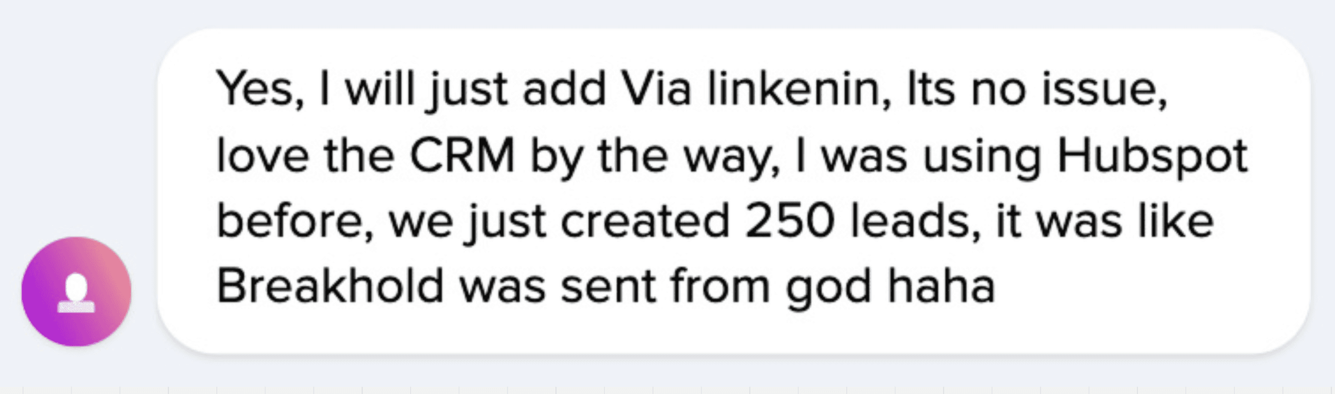 Pipedrive vs HubSpot  testimonial