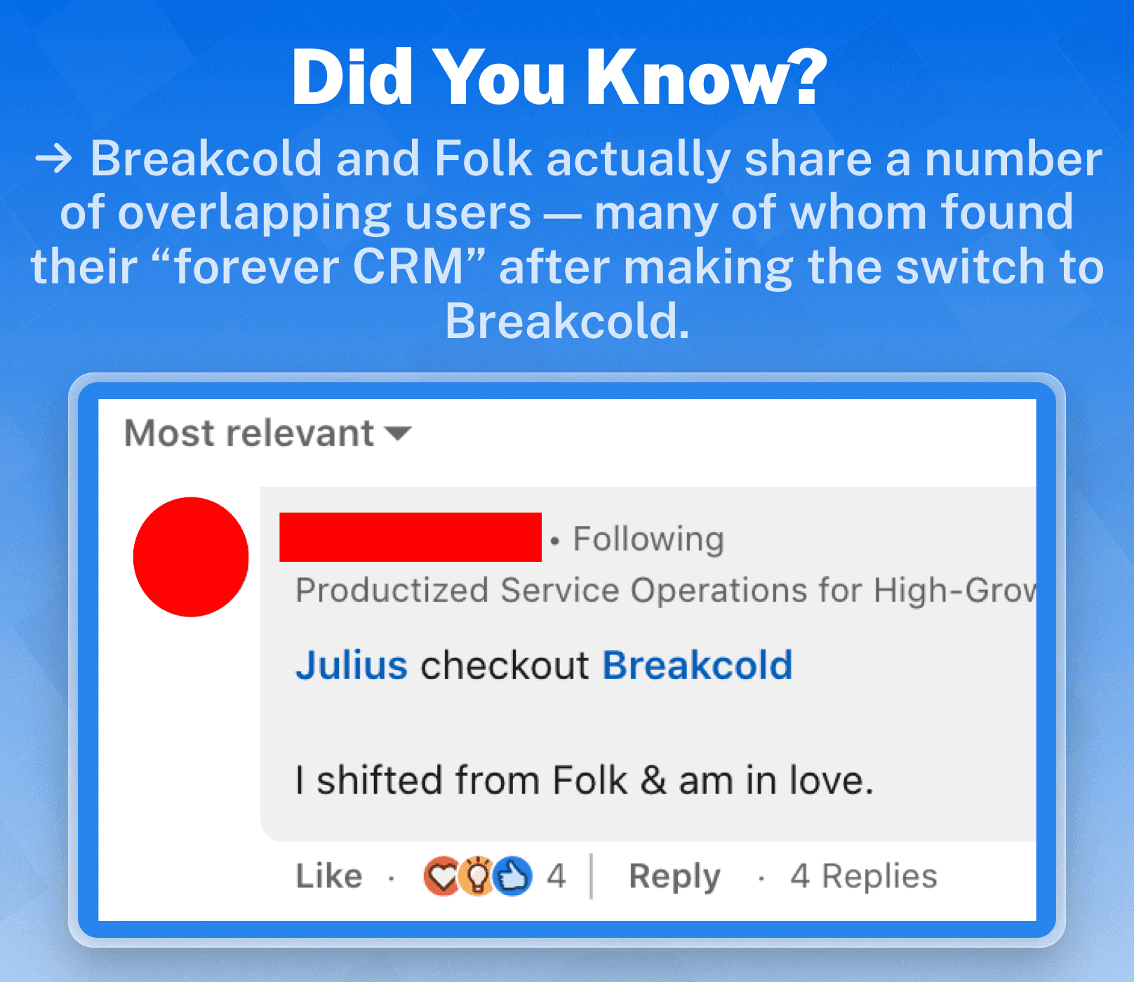 Breakcold and Folk share overlapping users