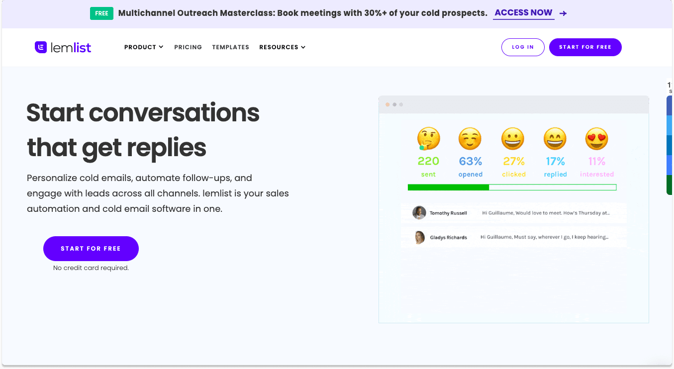 Cold Emailing Software Lemlist | Breakcold