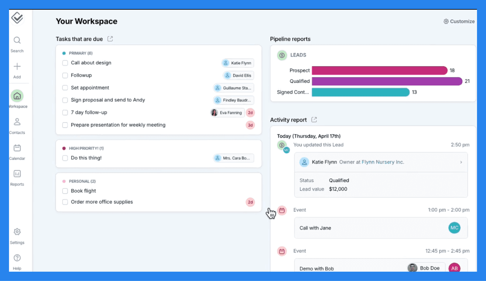 Key Features of Less Annoying CRM: Reporting