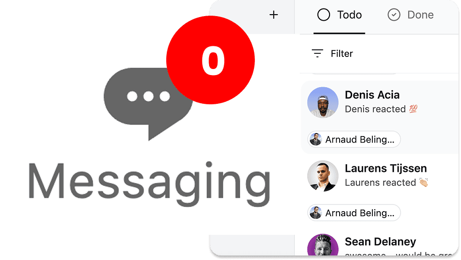 Breakcold social inbox sitting at zero unread, the zero-inbox policy in action